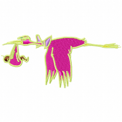 Egret Embroidery Design 1 Egret Embroidery Design 1